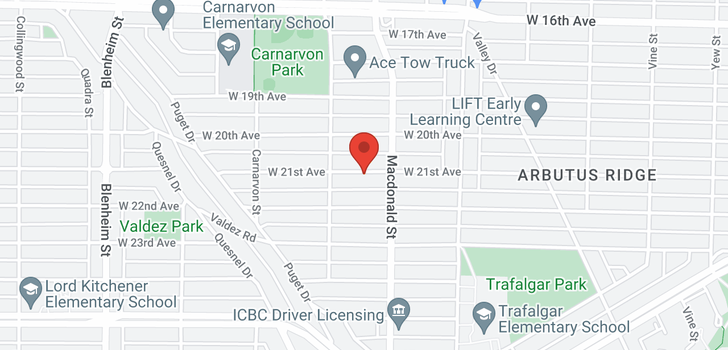 map of 2848 W 21ST AVENUE